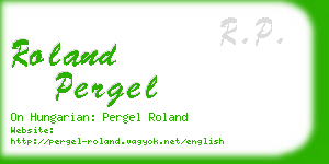 roland pergel business card